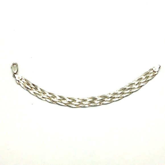 Sterling Silver mesh tested bracelet EUC - Picture 1 of 4